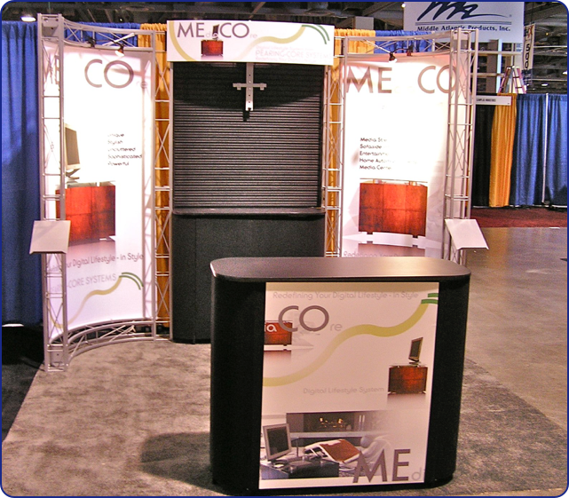 Pearing Core Systems introduced their new MediaCore digital command center at a 2008 home building show in Long Beach. They liked the display and rented it again re-using their graphics at C.E.S. in Las Vegas.
