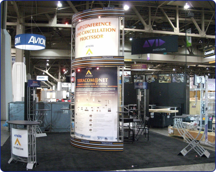 It was 113° in Vegas when we set this Coronado up for Penton Audio at Infocomm 2010. But Penton Audio looked cool.. and they felt cool because they rented it again in 2011.